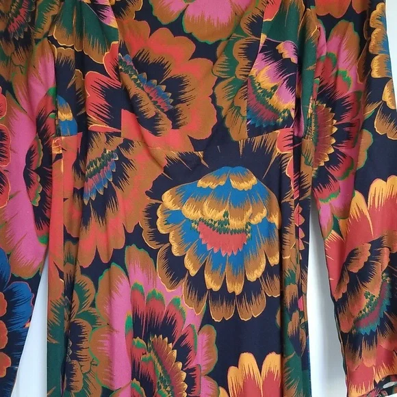 FARM RIO Colorful Flowers Midi Dress - Picture 5 of 16